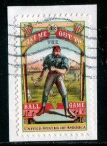 4341 US 42c Take Me Out to the Ball Game SA, used on paper