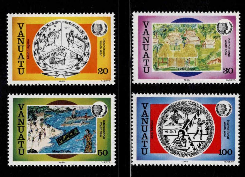 VANUATU Scott  401-404 Youth Year 1985 stamp set