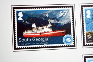 COLOR PRINTED SOUTH GEORGIA & S.S.I. 1963-2020 STAMP ALBUM PAGES (87 ill. pages)