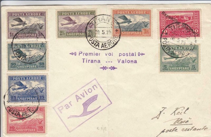 1925, 1st Flt., AAMC-2, Tirana to Valona, Albania, See Remark (21036)