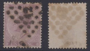 BELGIUM 1865 Sc 17 PALE VIOLET USED F,VF SCV$110.00