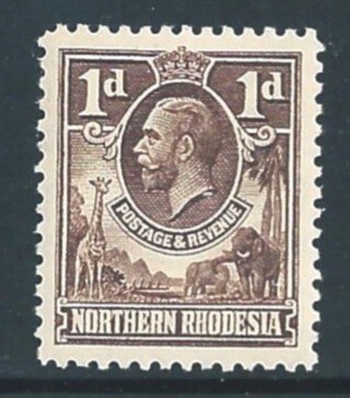 Northern Rhodesia #2 NH 1p King George V Defin.