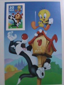 ​UNITED STATES-1998- SC#3205 ERROR SHEERT-SYLVESTER & TWEETY- NO DIE CUT-VF