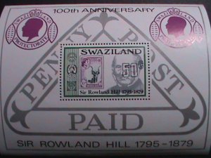 SWAZILAND-1979-SC#332  CENTENARY OF SIR ROWLAND HILL-MNH S/S-VERY FINE
