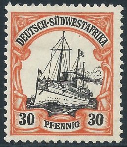 German South West Africa, Sc #30, 30pf MH