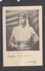 ALGERIA,1902 ppc. Ouled Nail Fatma, 5c.., BISKRA to Austria. 