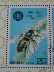 ​KOREA 1979-SC#1900a COLORFUL BEAUTIFUL LOVELY HONEY BEES-CTO S/S-VERY FINE