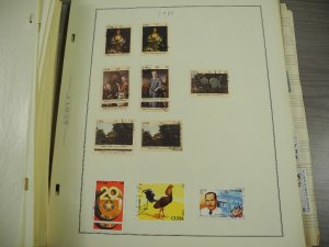 CUBA, 100s & 100s of Stamps mostly hinged on Scott pages