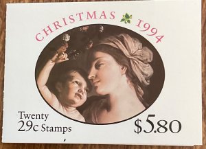 US #BK217 MNH Booklet of 20 #2 Christmas SCV $12.50 L42