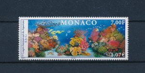 [49523] Monaco 2000 Marine life fish corals  MNH