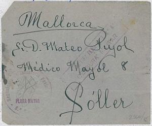 GUERRA CIVIL - SPAIN 1938 - POSTMARK matasello REGIMIENTO INFANTERIA PAVIA !