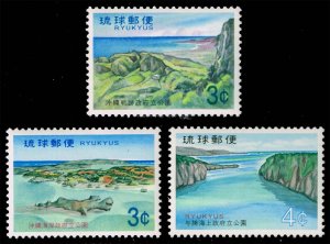 Ryukyus #217-219 Government Parks Set of 3; MNH