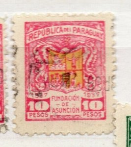 Paraguay 1937 Early Issue Fine Used 10P. NW-175861