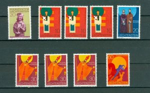 Liechtenstein. 1969 Lot Duplicate. 9 Stamps. MNH. Religious.