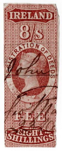 (I.B) QV Revenue : Ireland Registration of Deeds 8/- (1861) 