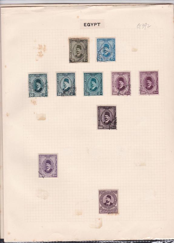 egypt issues of 1920-30 stamps page ref 18121