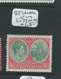 ST KITTS NEVIS (PP3012B) KGVI 5/-  SG 77 MOG