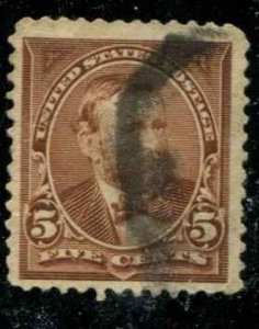 United States SC# 255 Grant 5c Used SCV $9.00 unwmked used