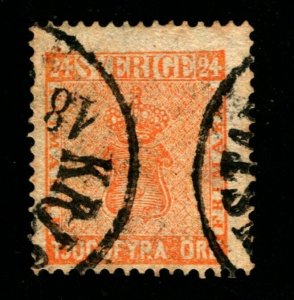 OAS-CNY 12914 SWEDEN SCOTT 10 - 24 ORE USED ORANGE $30