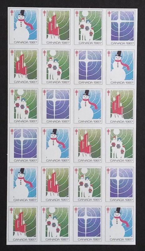 Canada NCS86x1 National Christmas Seal Sheet (1987) VF MNH