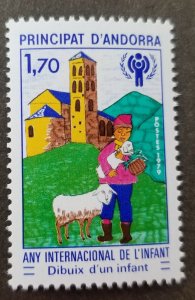 *FREE SHIP Andorra International Year Of Child 1979 Church Sheep (stamp) MNH