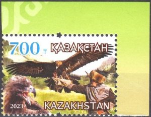 KAZAKHSTAN 2023 FAUNA Animals Hunting: Falconry. CORNER, MNH