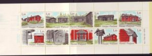 Finland Sc 626 1979 Houses stamp booklet pane mint NH