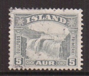 Iceland   #170  used  1931  Gullfoss  5a
