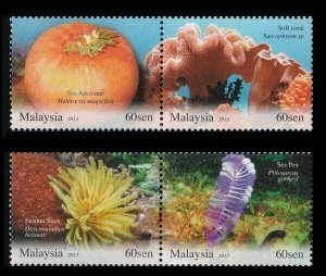 *FREE SHIP Malaysia Living Corals 2013 Underwater Life Reef Marine (stamp) MNH