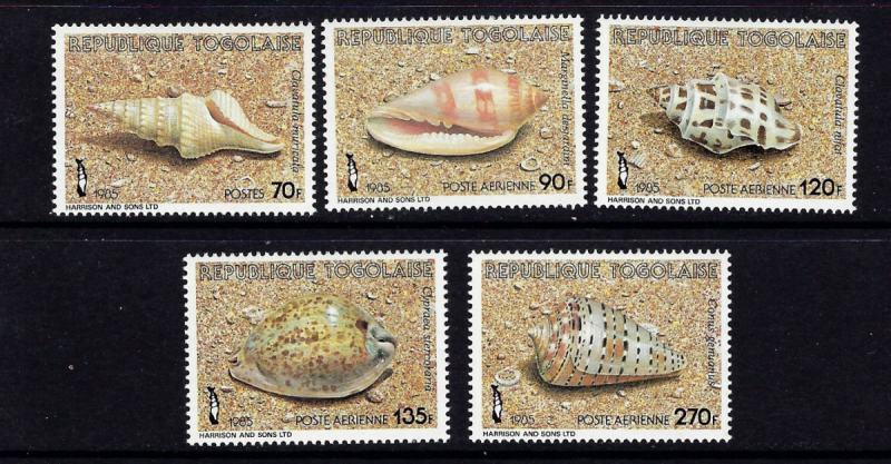 Togo 1323-27 MLH 1985 Sea Shells