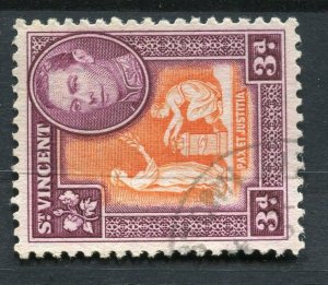 ST.VINCENT; 1938 early GVI pictorial issue fine used 3d. value