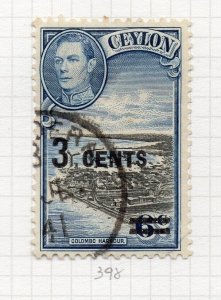 Ceylon 1947 GVI Early Issue Fine Used 3c. Surcharged NW-206764