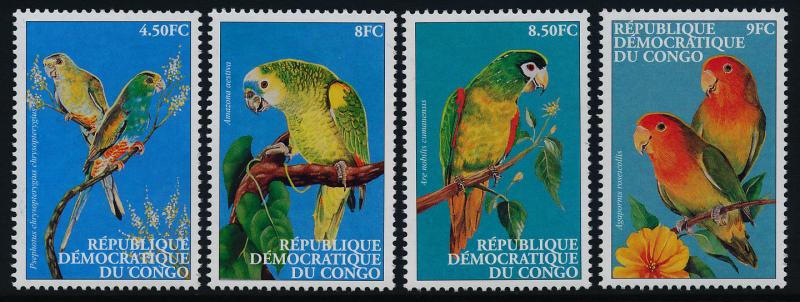 Congo DR 1528-31 MNH Birds, Parrots