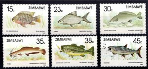 ZIMBABWE - 1989 FISH / MARINE LIFE - 6V - MINT NH