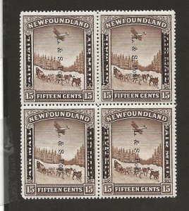 NEWFOUNDLAND  SC# 211  BLK/4 VF/MNH