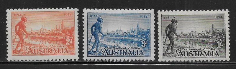 Australia 142-44 Yarra Yarra Tribesman set Unused LH