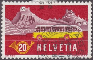 Switzerland 346  Alpine Mobile Post Office Bus 1953