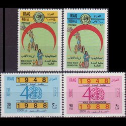 IRAQ 1988 - Scott# 1325-8 WHO 40th. Set of 4 NH