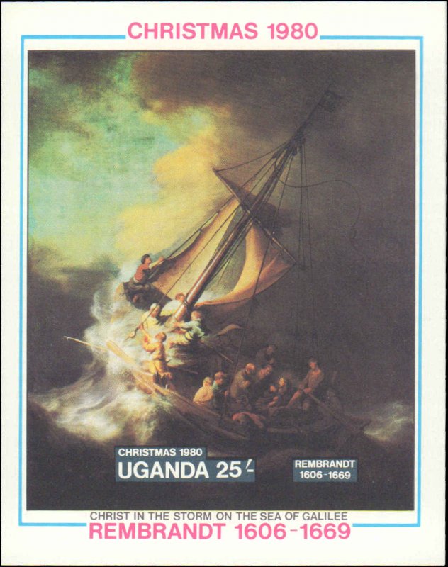 Uganda  #309, Complete Set, 1980, Art, Christmas, Never Hinged