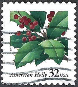 United States #3177 32¢ American Holly (1997). Used.