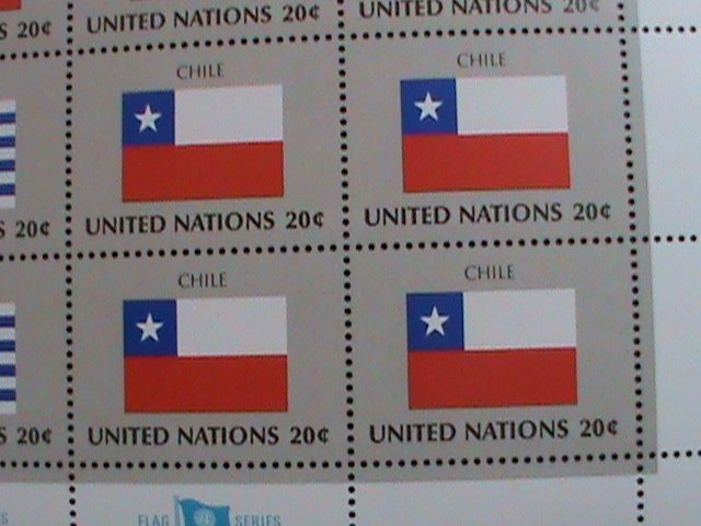 ​UNITED NATION-1984 SC#433-436 U. N. FLAGS SERIES MNH FULL SHEET- VERY FINE