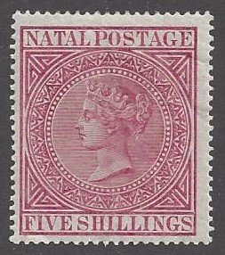 Natal #57 Mint single, Queen Victoria, issued 1878