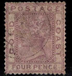 GOLD COAST Scott 17 Used Queen Victoria stamp