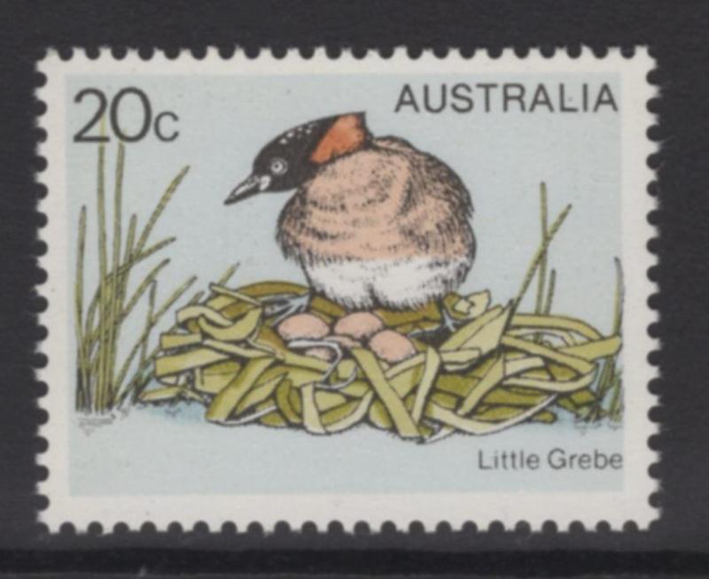 AUSTRALIA SG673a 1978 GREBE 20c WITH YELLOW (BEAK & EYE) OMITTED MNH