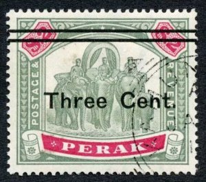 Perak SG86 3c on Two Dollar Green and Carmine Cat 90 Pounds