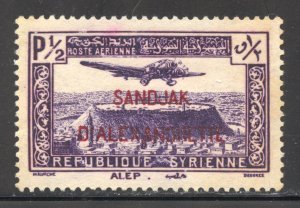 Alexandretta Scott C1 Unused LHNG - 1938 Syria Air Post Overprinted - SCV $4.50