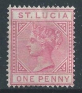 St. Lucia #28 Mint No Gum 1p Queen Victoria