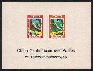 Central African Rep. Silkworms Airmail Stamps De-Luxe 1970 MNH SG#221-222