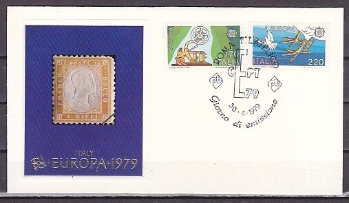 Italy, Scott cat. 1366-1367. Europa-Telegraph issue. First day cover.