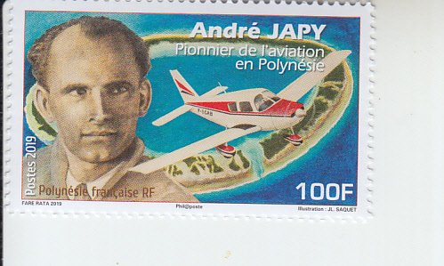 2019 Fr Polynesia Andre Japy Aviation Pioneer (Scott 1233) MNH